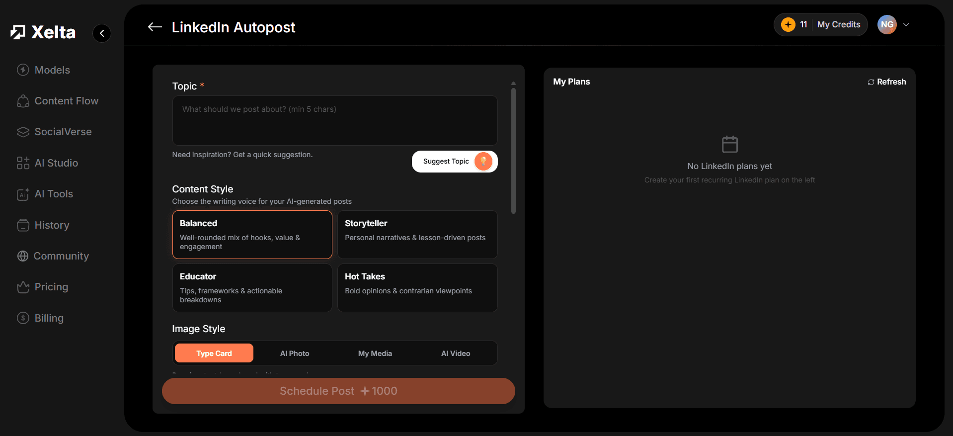 LinkedIn Autopost Dashboard